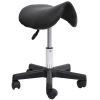 Hydraulic Swivel Salon Stool Adjustable Massage Facial Spa Beauty Saddle Chair Black