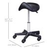 Hydraulic Swivel Salon Stool Adjustable Massage Facial Spa Beauty Saddle Chair Black