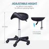 Hydraulic Swivel Salon Stool Adjustable Massage Facial Spa Beauty Saddle Chair Black