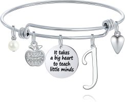 M MOOHAM Teacher Gifts for Women; Teacher Bracelet Teacher Appreciation Gifts End of Year Teacher Gifts for Teachers on Teachers Day (Style: J)