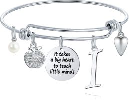 M MOOHAM Teacher Gifts for Women; Teacher Bracelet Teacher Appreciation Gifts End of Year Teacher Gifts for Teachers on Teachers Day (Style: I)