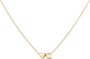 Glimmerst Initial Heart Necklace; 18K Gold Plated Stainless Steel Tiny Heart Letter Necklace Personalized Monogram Name Necklace for Women Girls (Color: Q)