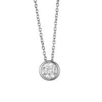 Tewiky Diamond Necklaces for Women; Dainty Gold Necklace 14k Gold Plated Long Lariat Necklace Simple Gold CZ Diamond Choker Necklaces for Women Trendy (Color: Silver)