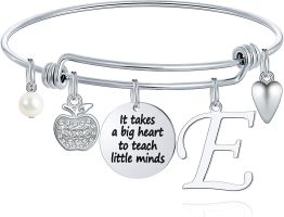 M MOOHAM Teacher Gifts for Women; Teacher Bracelet Teacher Appreciation Gifts End of Year Teacher Gifts for Teachers on Teachers Day (Style: E)