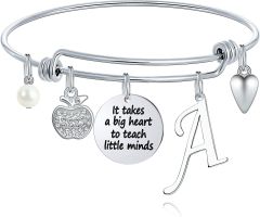 M MOOHAM Teacher Gifts for Women; Teacher Bracelet Teacher Appreciation Gifts End of Year Teacher Gifts for Teachers on Teachers Day (Style: A)