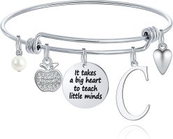 M MOOHAM Teacher Gifts for Women; Teacher Bracelet Teacher Appreciation Gifts End of Year Teacher Gifts for Teachers on Teachers Day (Style: C)