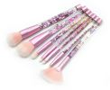 7 Pcs/set Glitter Makeup Brushes Diamond Crystal Handle Set Powder Foundation Eyebrow Face Makeup Brush Cosmetic