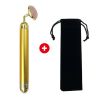2021 Energy Beauty Bar Golden Pulse Vibrating Facial Roller Massager Face Lifting Skin Care Tool with Jade Roller Ball Skin Care
