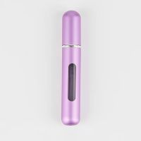 5ml 8ml Portable Mini Refillable Perfume Bottle With Spray Scent Pump Empty Cosmetic Containers Atomizer Bottle For Travel Tool (Color: purple 8ml)