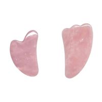 Rose Quartz Face Jade Roller Massagers Guasha Set Gua Sha Tools Natural Stone Gouache Scraper For Facial Massage Beauty Tool (Color: Type 1)