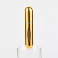 5ml 8ml Portable Mini Refillable Perfume Bottle With Spray Scent Pump Empty Cosmetic Containers Atomizer Bottle For Travel Tool (Color: golden 5ml)