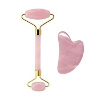 Rose Quartz Face Jade Roller Massagers Guasha Set Gua Sha Tools Natural Stone Gouache Scraper For Facial Massage Beauty Tool (Color: Type 10)