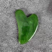Massager for face Gua sha Natural Resin Bianstone jade Gua sha Body Massage Scraper Gouache scraper Beauty Health Guasha Board (Color: Green Resin)