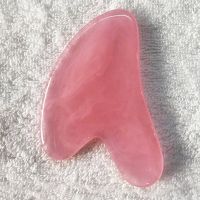 Massager for face Gua sha Natural Resin Bianstone jade Gua sha Body Massage Scraper Gouache scraper Beauty Health Guasha Board (Color: Pink Resin)