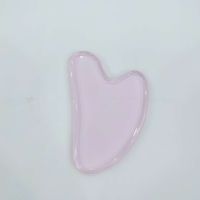 Massager for face Gua sha Natural Resin Bianstone jade Gua sha Body Massage Scraper Gouache scraper Beauty Health Guasha Board (Color: Pink jade)