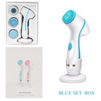 Facial Cleansing Brush Sonic Nu Face Spin Brush Set Galvanica Facial Spa System For Skin Deep Cleaning Remove Blackhead Machine (Color: BLUE SET WITH BOX)