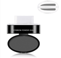 Eyebrow Powder Stamp Tint Stencil Kit Cosmetics Professional Makeup Waterproof Eye Brow Stamp Lift Eyebrow Enhancers Stencil Kit (Color: Grey)