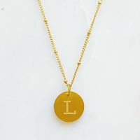Ellison + Young: Singular Charm Initial Necklace (Title: L)