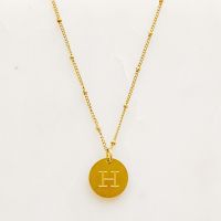 Ellison + Young: Singular Charm Initial Necklace (Title: H)