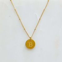 Ellison + Young: Singular Charm Initial Necklace (Title: B)