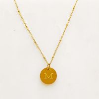 Ellison + Young: Singular Charm Initial Necklace (Title: M)