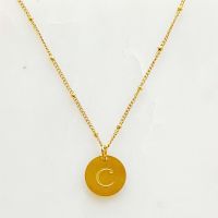 Ellison + Young: Singular Charm Initial Necklace (Title: C)