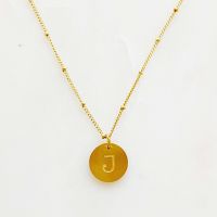 Ellison + Young: Singular Charm Initial Necklace (Title: J)