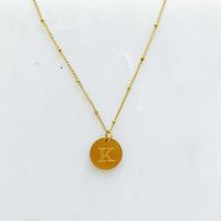 Ellison + Young: Singular Charm Initial Necklace (Title: K)