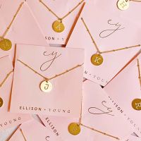 Ellison + Young: Singular Charm Initial Necklace (Title: D)