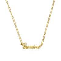 Annie Zodiac Chain Necklace (Material: Gemini)
