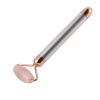 3 In 1 Electric Jade Roller Slimming Face Massage Lifting Vibrating Natural Rose Quartz Stone Facial Beauty Tool With Packaging