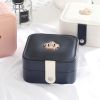 Portable Travel Leather Jewelry Organizer Display Earrings Rings Necklace Storage Case Jewellery Box for Women Girls Gifts