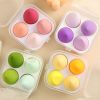 4PCS Soft Cute Beauty Egg Set Portable Colorful Foundation Puff Dry Wet Use Gourd Water Drop Cosmetic Puff