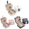 Portable Travel Leather Jewelry Organizer Display Earrings Rings Necklace Storage Case Jewellery Box for Women Girls Gifts