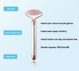 3 In 1 Electric Jade Roller Slimming Face Massage Lifting Vibrating Natural Rose Quartz Stone Facial Beauty Tool With Packaging