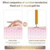 24k Golden Facial Roller Massager T Shape Vibrating Face Lifting Energy Beauty Bar Body Skin Massage Device Face Care Tools