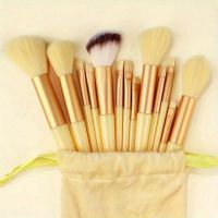 Makeup Brush Set- Soft And Fluffy Professional Makeup Foundation, Powder Eyeshadow, Kabuki Mixed Makeup Brush, Beauty Kit, Makeup Sponge, Beauty Gift, (Color: Yellow)